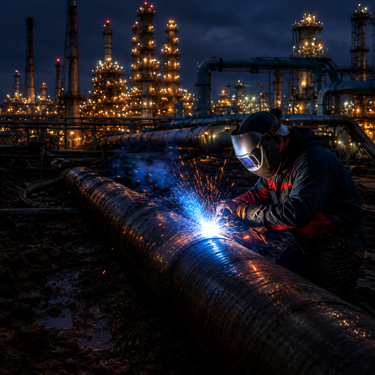 Shindaiwa equipment in operation at an industrial site