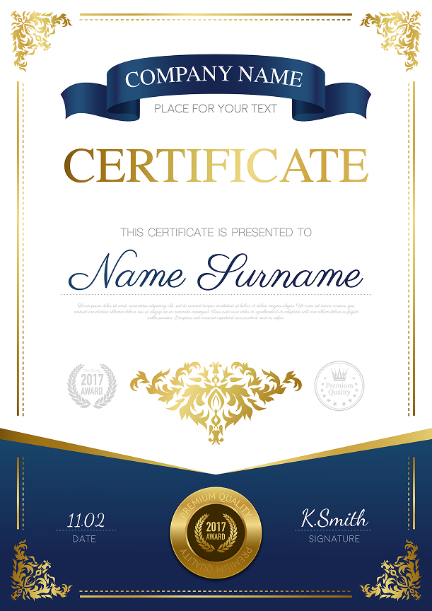 Certificate template 2017